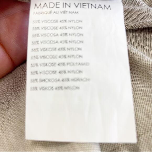 Club Monaco Beige Oatmeal Adjustable Halter Top Women’s Large - Picture 5 of 7